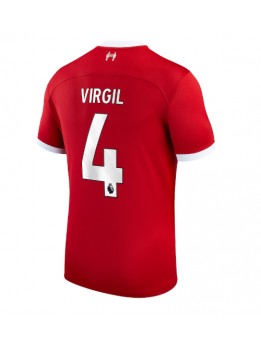 Moški Nogometna dresi replika Liverpool Virgil van Dijk #4 Domači 2023-24 Kratek rokav
